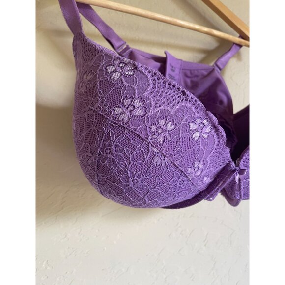 TORRID 44DDD Purple Push Up Plunge Lace Underwire Bra - Picture 5 of 7